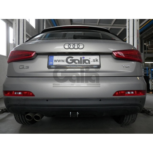 V069C GALIA Полностью оцинкованный фаркоп на Volkswagen Tiguan 2007-2016, Tiguan 2 2016-2024, Audi Q3 2011-2019, 2019-2025, SEAT Tarraco 2018-2024. Тип шара: C (горизонтальный съемный). Невидимый вырез бампера. Нагрузки: 2500/140 кг, масса фаркопа 16,2 кг