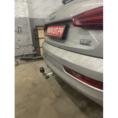V069C GALIA Полностью оцинкованный фаркоп на Volkswagen Tiguan 2007-2016, Tiguan 2 2016-2024, Audi Q3 2011-2019, 2019-2025, SEAT Tarraco 2018-2024. Тип шара: C (горизонтальный съемный). Невидимый вырез бампера. Нагрузки: 2500/140 кг, масса фаркопа 16,2 кг