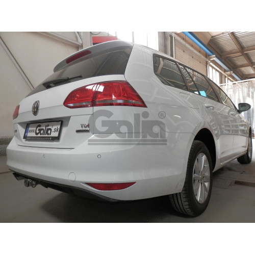 V073C GALIA Полностью оцинкованный фаркоп на Volkswagen Golf VII универсал 2WD/4WD 2013-2019. Тип шара: C (горизонтальный съемный). Без выреза бампера. Нагрузки: 2000/100 кг, масса фаркопа 13,47 кг