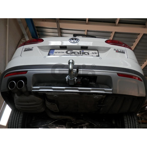 V073C GALIA Полностью оцинкованный фаркоп на Volkswagen Golf VII универсал 2WD/4WD 2013-2019. Тип шара: C (горизонтальный съемный). Без выреза бампера. Нагрузки: 2000/100 кг, масса фаркопа 13,47 кг