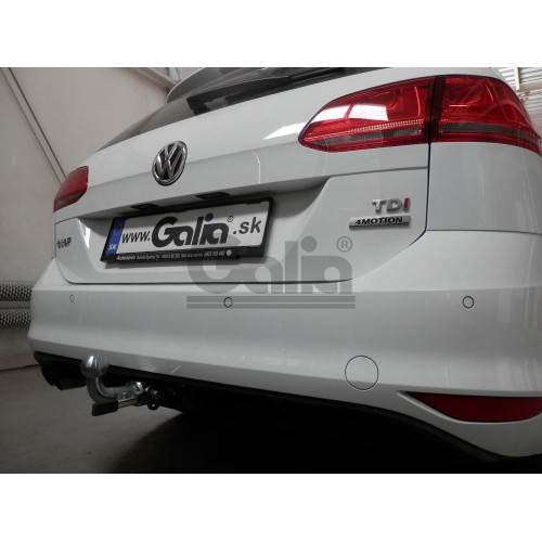 V073C GALIA Полностью оцинкованный фаркоп на Volkswagen Golf VII универсал 2WD/4WD 2013-2019. Тип шара: C (горизонтальный съемный). Без выреза бампера. Нагрузки: 2000/100 кг, масса фаркопа 13,47 кг