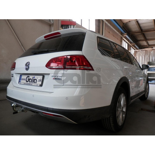 V073C GALIA Полностью оцинкованный фаркоп на Volkswagen Golf VII универсал 2WD/4WD 2013-2019. Тип шара: C (горизонтальный съемный). Без выреза бампера. Нагрузки: 2000/100 кг, масса фаркопа 13,47 кг