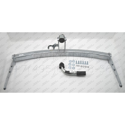V074C GALIA Полностью оцинкованный фаркоп на Volkswagen Phaeton 2002-2016. Тип шара: C (горизонтальный съемный). Невидимый вырез бампера. Нагрузки: 2185/100 кг, масса фаркопа 20,87 кг