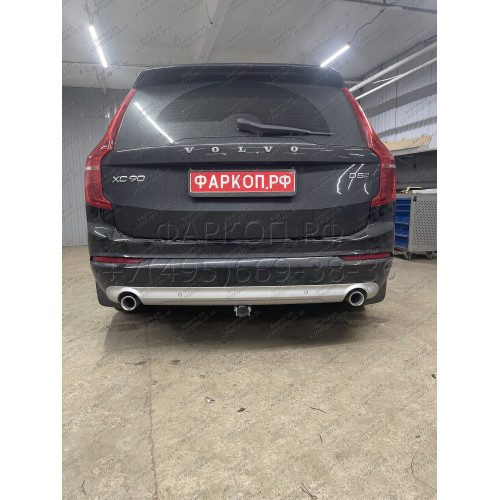 V083C GALIA Полностью оцинкованный фаркоп на Volvo XC90 2015-, Volvo XC60 2017-. Подрозетник убирается за бампер. Тип шара: C (горизонтальный съемный). Невидимый вырез бампера. Нагрузки: 2800/150 кг, масса фаркопа 19,57 кг
