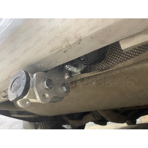 V083C GALIA Полностью оцинкованный фаркоп на Volvo XC90 2015-, Volvo XC60 2017-. Подрозетник убирается за бампер. Тип шара: C (горизонтальный съемный). Невидимый вырез бампера. Нагрузки: 2800/150 кг, масса фаркопа 19,57 кг