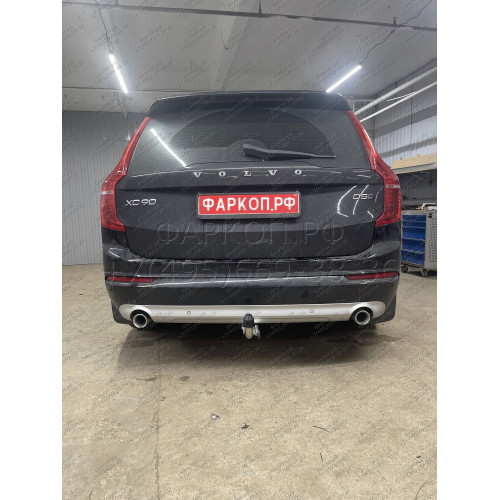 V083C GALIA Полностью оцинкованный фаркоп на Volvo XC90 2015-, Volvo XC60 2017-. Подрозетник убирается за бампер. Тип шара: C (горизонтальный съемный). Невидимый вырез бампера. Нагрузки: 2800/150 кг, масса фаркопа 19,57 кг