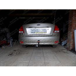 6732-A ORIS Фаркоп на Kia Cerato хетчбек/седан 2004-2008. Необходима подрезка бампера. Тип шара: A. Нагрузки: 1110/60 кг, масса фаркопа 14,7 кг (без электрики в ко