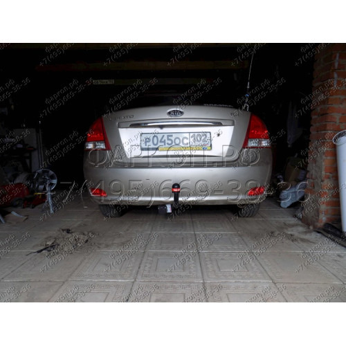 6732-A ORIS Фаркоп на Kia Cerato хетчбек/седан 2004-2008. Необходима подрезка бампера. Тип шара: A. Нагрузки: 1110/60 кг, масса фаркопа 14,7 кг (без электрики в комплекте)