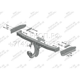 FD 24 AVTOS Фаркоп на Ford Escape 2004-2007, Ford Maverick 2004-2007, Mazda Tribute 2004-2007. Необходима подрезка бампера. Тип шара: A. Нагрузки: 2000/100 кг, масса фаркопа 19,5 кг (без 