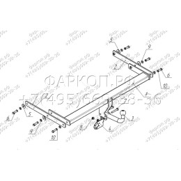 SK 06 AVTOS Фаркоп на Skoda Superb I седан 2002-2008 без подрезки бампера. Тип шара: A. Нагрузки: 1500/75 кг, масса фаркопа 18,5 кг (без электрики в комплекте)
