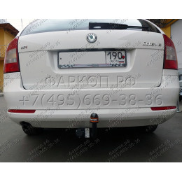 SK 09 AVTOS Фаркоп на Skoda Octavia лифтбек/универсал 2004-2013. Необходима подрезка бампера. Тип шара: A. Нагрузки: 1500/75 кг, масса фаркопа 18 кг (без электрики