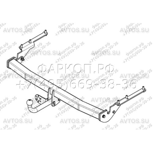 TY 22 AVTOS Фаркоп на Toyota RAV4 2006-2013 без подрезки бампера. Тип шара: A. Нагрузки: 1500/75 кг, масса фаркопа 19,5 кг (без электрики в комплекте)
