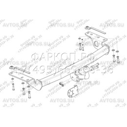 TY 29 AVTOS Фаркоп на Toyota Corolla хетчбек 3/5 дверей 2002-2006. Необходима подрезка бампера. Тип шара: A. Нагрузки: 1300/75 кг, масса фаркопа 20 кг (без электрики 