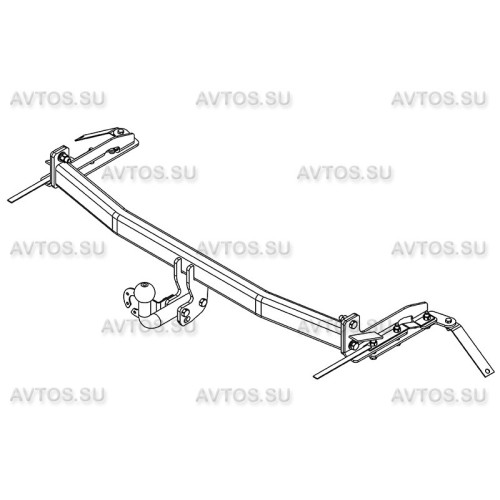 TY 33 AVTOS Фаркоп на Toyota Corolla седан 2002-2006. Необходима подрезка бампера. Тип шара: A. Нагрузки: 1250/75 кг, масса фаркопа 14 кг (без электрики в комплекте)