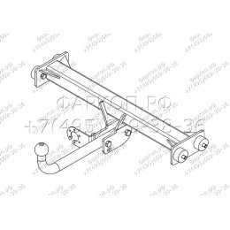 VW 17 AVTOS Фаркоп на Volkswagen Transporter T4 фургон 1990-2003, Volkswagen Multivan T4 фургон 1990-2003, Volkswagen Caravelle T4 фургон 1990-2003 без подрезки бампера. Тип шара: A. Нагрузки: 200