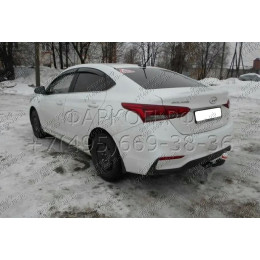 7242 Трейлер Фаркоп для Hyundai Solaris II седан 2017-2022, Kia Rio IV седан 2017-2020, Solaris HS 2024-. Требуется подрезка бампера. Тип шара: A. Нагрузки: 1000/50 кг (без электр