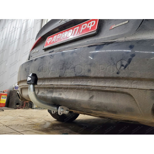A047A GALIA Полностью оцинкованный фаркоп на Audi A4 B8 седан/универсал 2007-2015, Audi A4 Allroad 2009-2016, Audi A5 Sportback 2008-2016. Подрозетник убирается за бампер. Тип шара: A. Невидимый вырез бампера. Нагрузки: 2200/90 кг, масса фаркопа 17,72 кг