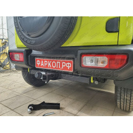 SZ 13 AVTOS Фаркоп на Suzuki Jimny 2018- без выреза в бампере. Тип шара: E. Нагрузки: 1200/75 кг, масса фаркопа 15 кг (без электрики в комплекте)
