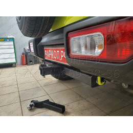 SZ 13 AVTOS Фаркоп на Suzuki Jimny 2018- без выреза в бампере. Тип шара: E. Нагрузки: 1200/75 кг, масса фаркопа 15 кг (без электрики в комплекте)