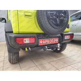 SZ 13 AVTOS Фаркоп на Suzuki Jimny 2018- без выреза в бампере. Тип шара: E. Нагрузки: 1200/75 кг, масса фаркопа 15 кг (без электрики в комплекте)