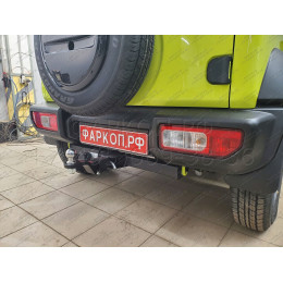 SZ 13 AVTOS Фаркоп на Suzuki Jimny 2018- без выреза в бампере. Тип шара: E. Нагрузки: 1200/75 кг, масса фаркопа 15 кг (без электрики в комплекте)