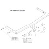 2187-A ORIS Фаркоп на Volkswagen Golf Vl хетчбек, Volkswagen Golf Vl Plus хетчбек 2008-2012. Необходима подрезка бампера. Тип шара: A. Нагрузки: 1500/75 кг, масса фаркопа 14 кг (без электрики в комплекте)