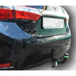 T117-A Лидер-плюс ТСУ для Toyota Corolla седан E150 2007-2013, E170 (кроме арабской версии) 2013-2019 без снятия и выреза бампера. Нагрузки: 1500/75 кг, масса фаркопа 15,3