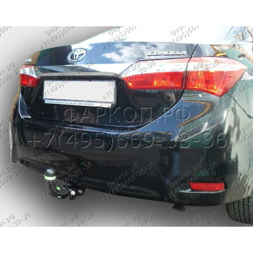 T117-A Лидер-плюс ТСУ для Toyota Corolla седан E150 2007-2013, E170 (кроме арабской версии) 2013-2019 без снятия и выреза бампера. Нагрузки: 1500/75 кг, масса фаркопа 15,36 кг (без электрики в комплекте)