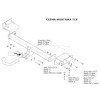 4253-A ORIS Фаркоп на Hyundai ix35 2010-2015 без выреза в бампере. Тип шара: A. Нагрузки: 1500/75 кг, масса фаркопа 18,9 кг (без электрики в комплекте)