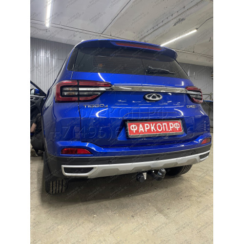 7613-A ORIS Фаркоп на Chery Tiggo 4 2019-2023, Chery Tiggo 4 Pro 2022-. Необходим невидимый вырез в бампере. Тип шара: A. Нагрузки: 1200/75 кг, масса фаркопа 17 кг (без электрики в комплекте)