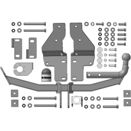 90908-A MOTODOR Фаркоп с оцинкованным шаром на Hyundai Santa Fe 2012-2018, Hyundai Grand Santa Fe 2014-2018, Kia Sorento 2012-2020, кроме Prime. Необходима подрезка бампера. Тип шара: A. На