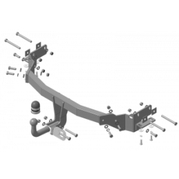 90908-A MOTODOR Фаркоп с оцинкованным шаром на Hyundai Santa Fe 2012-2018, Hyundai Grand Santa Fe 2014-2018, Kia Sorento 2012-2020, кроме Prime. Необходима подрезка бампера. Тип шара: A. На
