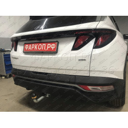 90916-A MOTODOR Фаркоп с оцинкованным шаром на Hyundai Tucson 2021-, Kia Sportage 2022- без выреза в бампере. Тип шара: A. Нагрузки 2000/100 кг, масса фаркопа 17,2 кг (без эле