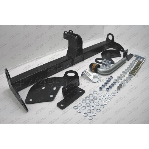 91310-A MOTODOR Фаркоп с оцинкованным шаром на Mitsubishi Pajero III 2000-2007, Mitsubishi Pajero lV 2007-2020 без выреза в бампере. Тип шара: A. Нагрузки: 2000/100 кг, масса фаркопа 20,6 кг (без электрики в комплекте)