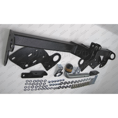 91310-A MOTODOR Фаркоп с оцинкованным шаром на Mitsubishi Pajero III 2000-2007, Mitsubishi Pajero lV 2007-2020 без выреза в бампере. Тип шара: A. Нагрузки: 2000/100 кг, масса фаркопа 20,6 кг (без электрики в комплекте)