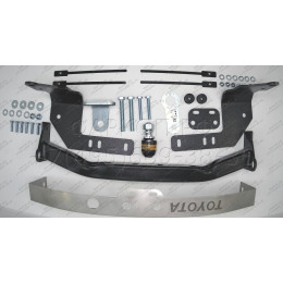 92517-FEN MOTODOR Фаркоп с оцинкованным шаром и нержавеющей накладкой на Toyota Land Cruiser 200 2007-2021 (комплектации Excalibur и Executive) без выреза в бампере. Тип ша