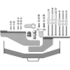 93102-FE MOTODOR Фаркоп с оцинкованным шаром на Haval H5 2020-2021, Great Wall Hover H3 New 2014-2016, Great Wall Hover H3 2010-2016, Great Wall Hover H5 2011-2016 без подрезки бампера. Тип шара: FE. Нагрузки: 2000/100 кг, масса фаркопа 21,8 кг (без элект