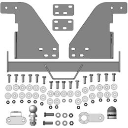 96401-FE MOTODOR Фаркоп с оцинкованным шаром на Isuzu NM 2011- без подрезки бампера. Тип шара: FE. Нагрузки 2500/120 кг, масса фаркопа 22 кг (без электрики в комп