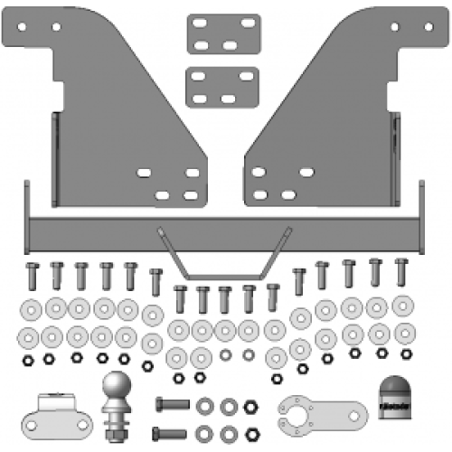 96401-FE MOTODOR Фаркоп с оцинкованным шаром на Isuzu NM 2011- без подрезки бампера. Тип шара: FE. Нагрузки 2500/120 кг, масса фаркопа 22 кг (без электрики в комплекте)