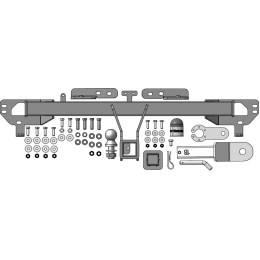 99006-E MOTODOR Фаркоп с оцинкованным шаром на Chery Tiggo 8 2020-2024, Chery Tiggo 8 Pro 2021-2024, Chery Tiggo 8 Pro Max 2022-. Необходима подрезка бампера. Тип шара: E. Нагрузки 1500/75 