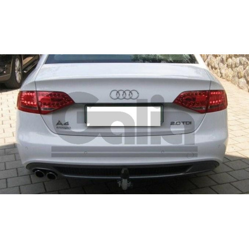 A047A GALIA Полностью оцинкованный фаркоп на Audi A4 B8 седан/универсал 2007-2015, Audi A4 Allroad 2009-2016, Audi A5 Sportback 2008-2016. Подрозетник убирается за бампер. Тип шара: A. Невидимый вырез бампера. Нагрузки: 2200/90 кг, масса фаркопа 17,72 кг