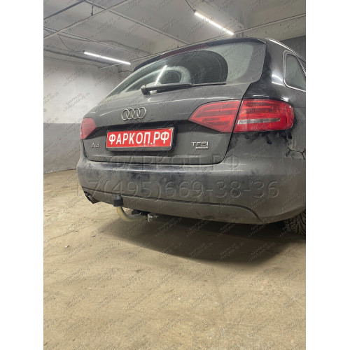 A047A GALIA Полностью оцинкованный фаркоп на Audi A4 B8 седан/универсал 2007-2015, Audi A4 Allroad 2009-2016, Audi A5 Sportback 2008-2016. Подрозетник убирается за бампер. Тип шара: A. Невидимый вырез бампера. Нагрузки: 2200/90 кг, масса фаркопа 17,72 кг