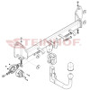 B-099 STEINHOF Фаркоп на BMW X3 F25 (также xDrive) 2010-2017, BMW X3 G01 2017-2024, BMW X4 F26 2014-2018, BMW X4 G02 2018- без подрезки бампера. Тип шара: AV (вертикальное быстросъемное крепление шара на ключе). Нагрузки: 2500/120 кг, масса фаркопа 17,85 
