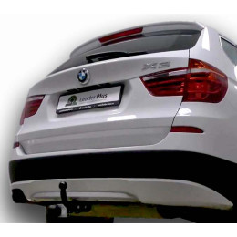 B205-A Лидер-плюс ТСУ для BMW X3 F25 2010-2017. Требуется подрезка бампера. Нагрузки: 1500/75 кг, масса фаркопа 12,38 кг (без электрики в комплекте)