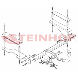 C-257 STEINHOF Фаркоп на Chevrolet Aveo седан 2006-2012. Требуется подрезка бампера. Тип шара: A. Нагрузки: 1200/75 кг, масса фаркопа 23,8 кг (без электрики в комплек