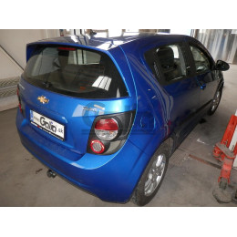 C070A GALIA Полностью оцинкованный фаркоп на Chevrolet Aveo хетчбек 2011-2015. Подрозетник убирается за бампер. Тип шара: A. Невидимый вырез бампера. Нагруз