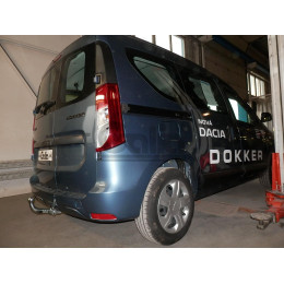 D045C GALIA Полностью оцинкованный фаркоп на Renault Dokker 2017-2019, Dacia Dokker 2012-2021, Renault Express 2020-. Подрозетник убирается за бампер. Тип шара: C (горизонтальны