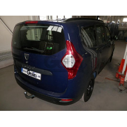 D046C GALIA Полностью оцинкованный фаркоп на Dacia Lodgy 2012-2022. Подрозетник убирается за бампер. Тип шара: C (горизонтальный съемный). Установка без сн