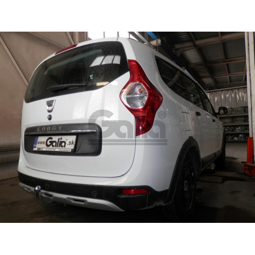 D046C GALIA Полностью оцинкованный фаркоп на Dacia Lodgy 2012-2022. Подрозетник убирается за бампер. Тип шара: C (горизонтальный съемный). Установка без снятия и выреза бампера. Нагрузки: 1500/75 кг, масса фаркопа 18,77 кг