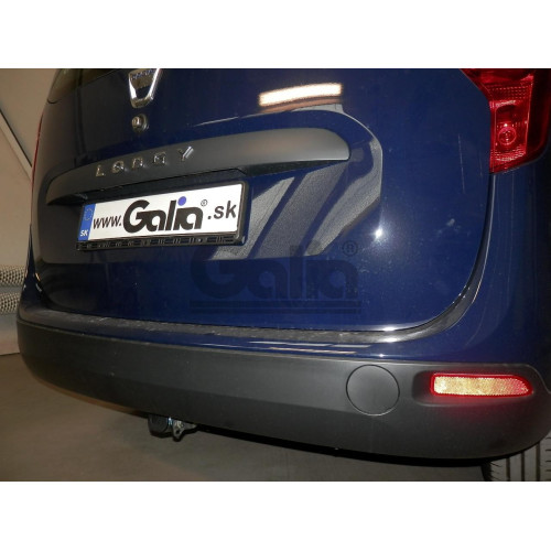 D046C GALIA Полностью оцинкованный фаркоп на Dacia Lodgy 2012-2022. Подрозетник убирается за бампер. Тип шара: C (горизонтальный съемный). Установка без снятия и выреза бампера. Нагрузки: 1500/75 кг, масса фаркопа 18,77 кг